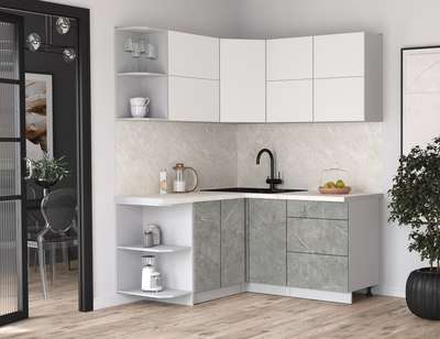 Кухонный гарнитур Интерлиния Мила Матте 1.5x1.6 А