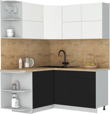 Кухонный гарнитур Интерлиния Мила Матте 1.5x1.6 А - фото