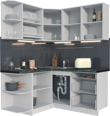 Кухонный гарнитур Интерлиния Мила Матте 1.5x1.6 А