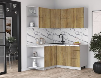 Кухонный гарнитур Интерлиния Мила Матте 1.5x1.6 А