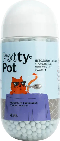 Кондиционер для кошачьего туалета Potty-Pot Дезодорирующие гранулы Горная свежесть - фото
