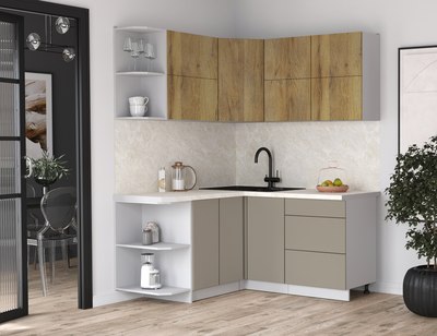 Кухонный гарнитур Интерлиния Мила Матте 1.5x1.6 А