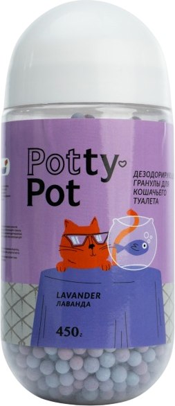 Кондиционер для кошачьего туалета Potty-Pot Дезодорирующие гранулы Лаванда - фото
