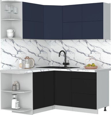 Кухонный гарнитур Интерлиния Мила Матте 1.5x1.6 А - фото