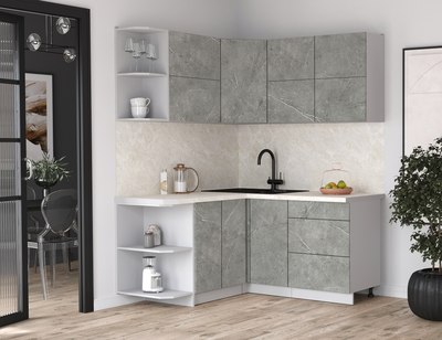 Кухонный гарнитур Интерлиния Мила Матте 1.5x1.6 А