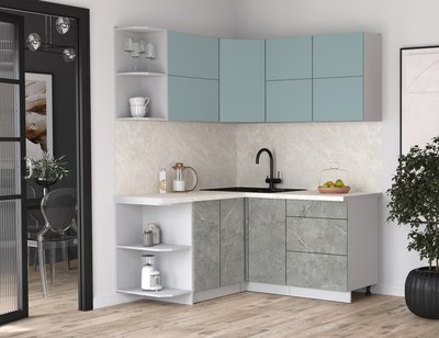 Кухонный гарнитур Интерлиния Мила Матте 1.5x1.6 А