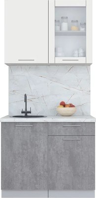 Кухонный гарнитур Интерлиния Мила Пластик 1.0 Б - фото