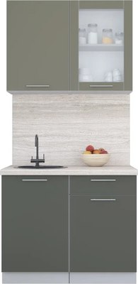 Кухонный гарнитур Интерлиния Мила Пластик 1.0 Б - фото