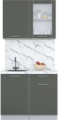 Кухонный гарнитур Интерлиния Мила Пластик 1.0 Б - фото
