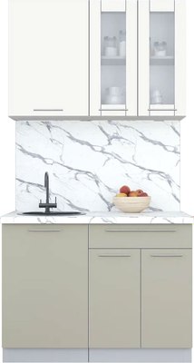 Кухонный гарнитур Интерлиния Мила Пластик 1.1 Б - фото