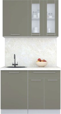 Кухонный гарнитур Интерлиния Мила Пластик 1.1 Б - фото