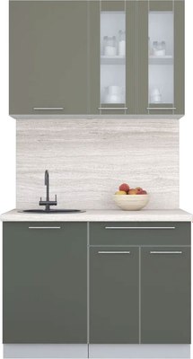 Кухонный гарнитур Интерлиния Мила Пластик 1.1 Б - фото