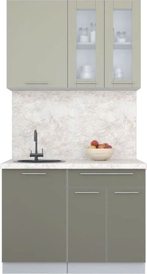Кухонный гарнитур Интерлиния Мила Пластик 1.1 Б - фото