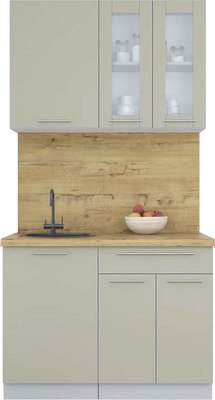 Кухонный гарнитур Интерлиния Мила Пластик 1.1 Б - фото