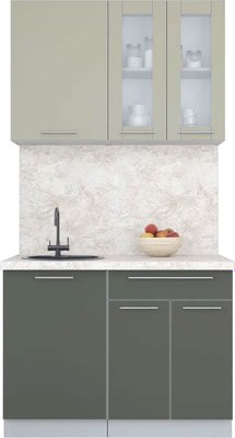 Кухонный гарнитур Интерлиния Мила Пластик 1.1 Б - фото