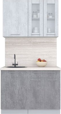 Кухонный гарнитур Интерлиния Мила Пластик 1.1 Б - фото