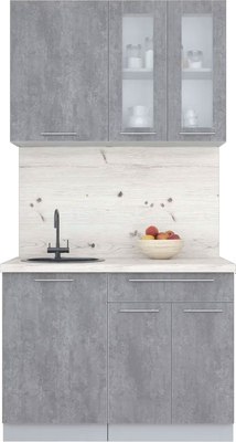 Кухонный гарнитур Интерлиния Мила Пластик 1.1 Б - фото