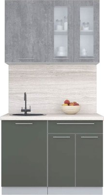 Кухонный гарнитур Интерлиния Мила Пластик 1.1 Б - фото