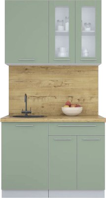 Кухонный гарнитур Интерлиния Мила Пластик 1.1 Б - фото