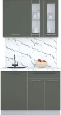Кухонный гарнитур Интерлиния Мила Пластик 1.1 Б - фото