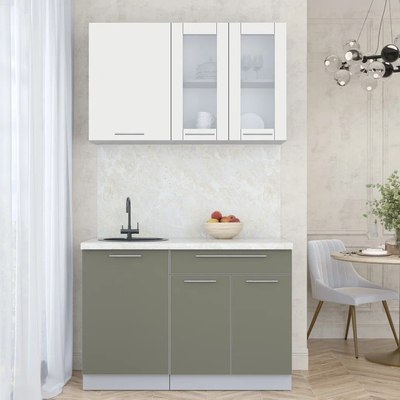 Кухонный гарнитур Интерлиния Мила Пластик 1.2 Б