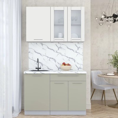 Кухонный гарнитур Интерлиния Мила Пластик 1.2 Б