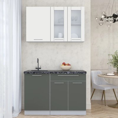 Кухонный гарнитур Интерлиния Мила Пластик 1.2 Б