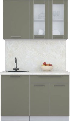 Кухонный гарнитур Интерлиния Мила Пластик 1.2 Б - фото