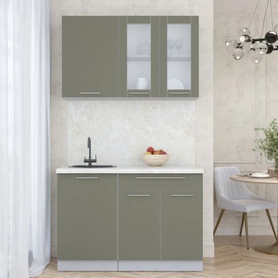 Кухонный гарнитур Интерлиния Мила Пластик 1.2 Б