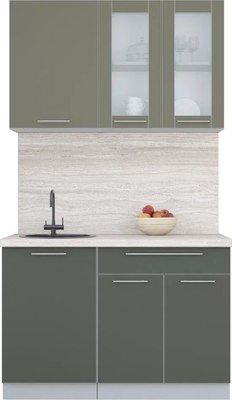 Кухонный гарнитур Интерлиния Мила Пластик 1.2 Б - фото
