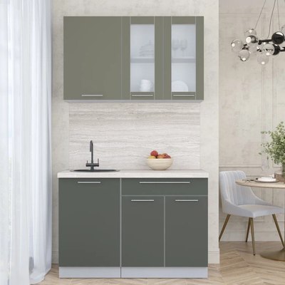 Кухонный гарнитур Интерлиния Мила Пластик 1.2 Б