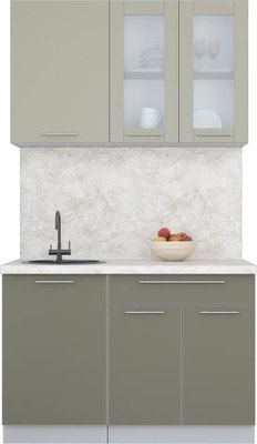 Кухонный гарнитур Интерлиния Мила Пластик 1.2 Б - фото