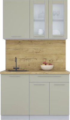 Кухонный гарнитур Интерлиния Мила Пластик 1.2 Б - фото