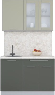 Кухонный гарнитур Интерлиния Мила Пластик 1.2 Б - фото