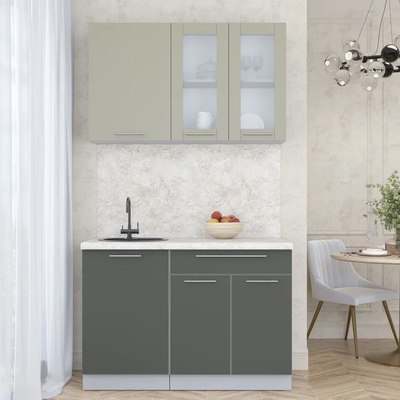 Кухонный гарнитур Интерлиния Мила Пластик 1.2 Б