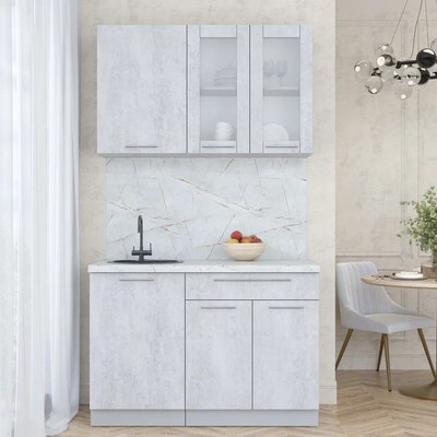 Кухонный гарнитур Интерлиния Мила Пластик 1.2 Б