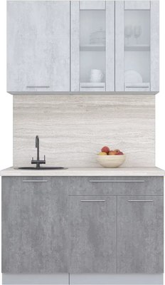 Кухонный гарнитур Интерлиния Мила Пластик 1.2 Б - фото