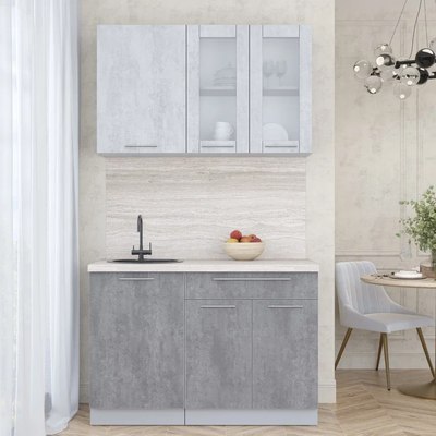 Кухонный гарнитур Интерлиния Мила Пластик 1.2 Б