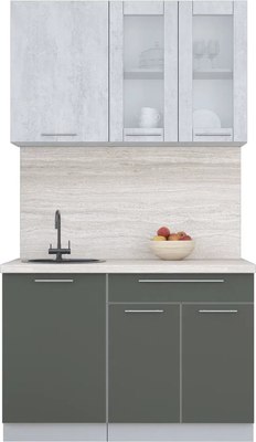 Кухонный гарнитур Интерлиния Мила Пластик 1.2 Б - фото
