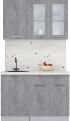 Кухонный гарнитур Интерлиния Мила Пластик 1.2 Б - фото
