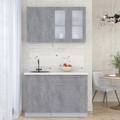 Кухонный гарнитур Интерлиния Мила Пластик 1.2 Б