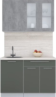Кухонный гарнитур Интерлиния Мила Пластик 1.2 Б - фото