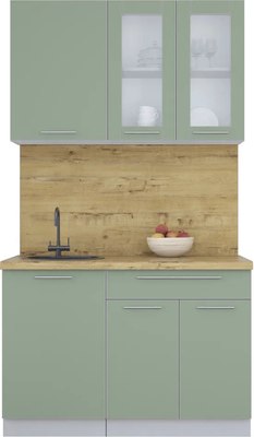 Кухонный гарнитур Интерлиния Мила Пластик 1.2 Б - фото