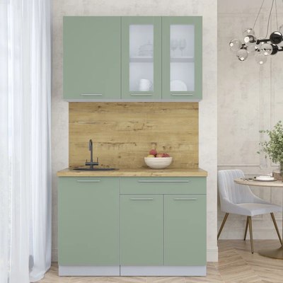 Кухонный гарнитур Интерлиния Мила Пластик 1.2 Б