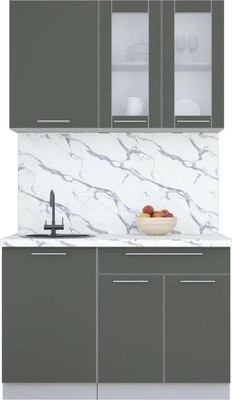 Кухонный гарнитур Интерлиния Мила Пластик 1.2 Б - фото