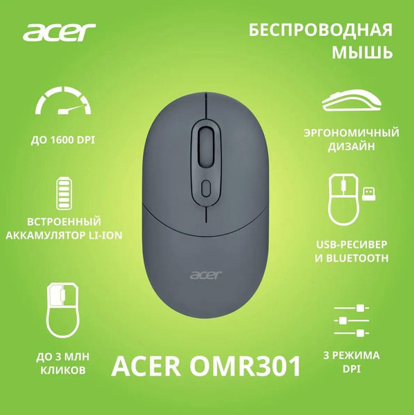 Мышь Acer OMR301 / ZL.MCECC.01T