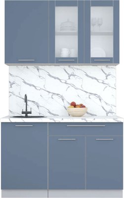 Кухонный гарнитур Интерлиния Мила Пластик 1.3 Б - фото
