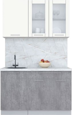 Кухонный гарнитур Интерлиния Мила Пластик 1.3 Б - фото