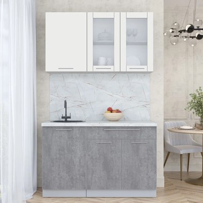 Кухонный гарнитур Интерлиния Мила Пластик 1.3 Б