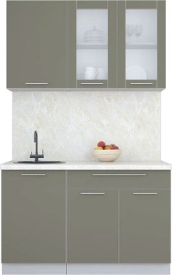 Кухонный гарнитур Интерлиния Мила Пластик 1.3 Б - фото